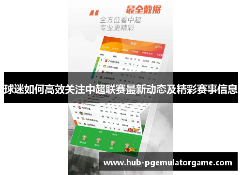 球迷如何高效关注中超联赛最新动态及精彩赛事信息 球迷如何高效关注中超联赛最新动态及精彩赛事信息