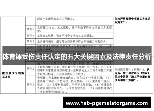 体育课受伤责任认定的五大关键因素及法律责任分析